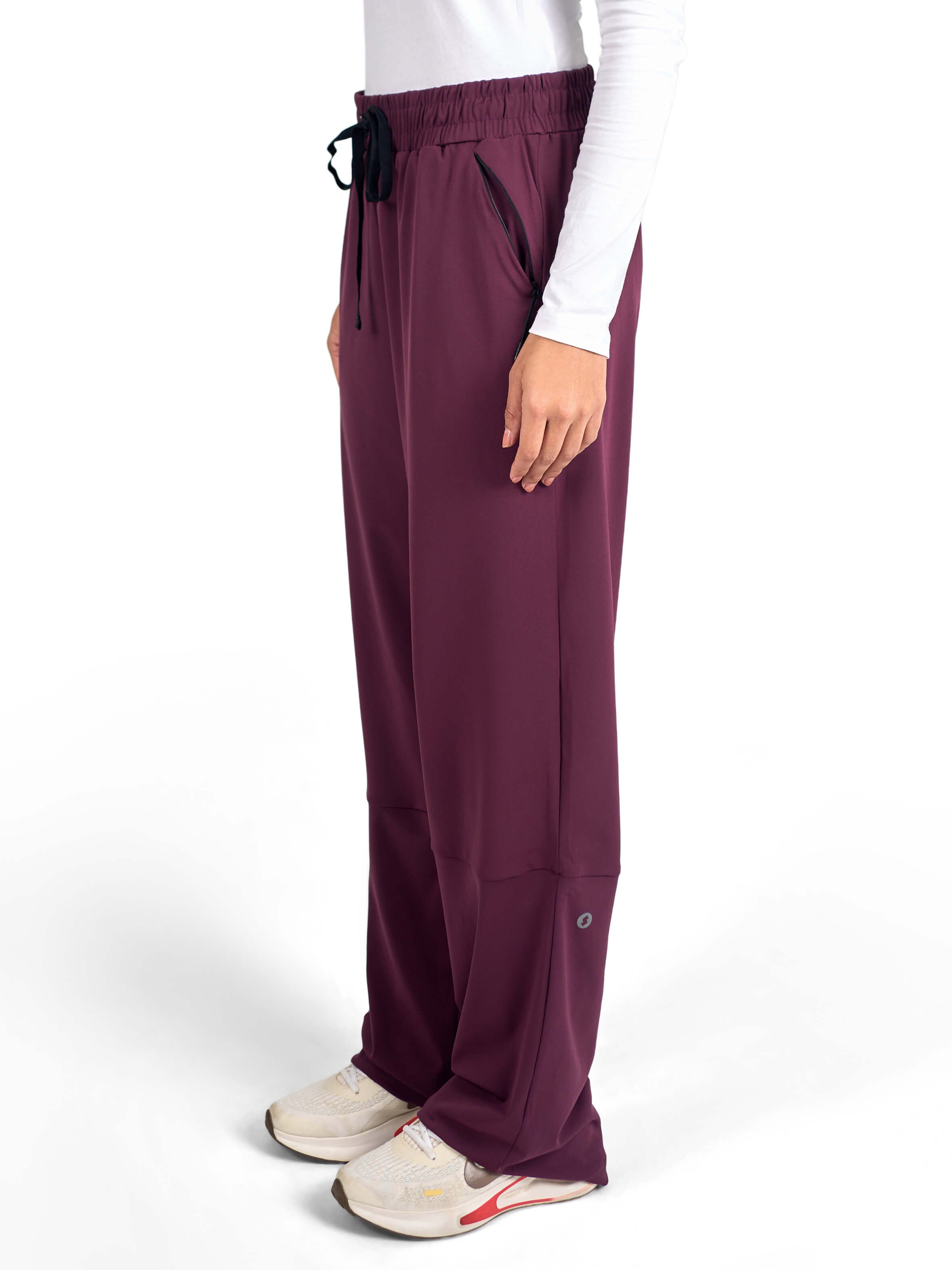 Women Modest Burgundy Straight leg sports pants by KAF Egypt