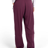 Women Modest Burgundy Straight leg sports pants by KAF Egypt