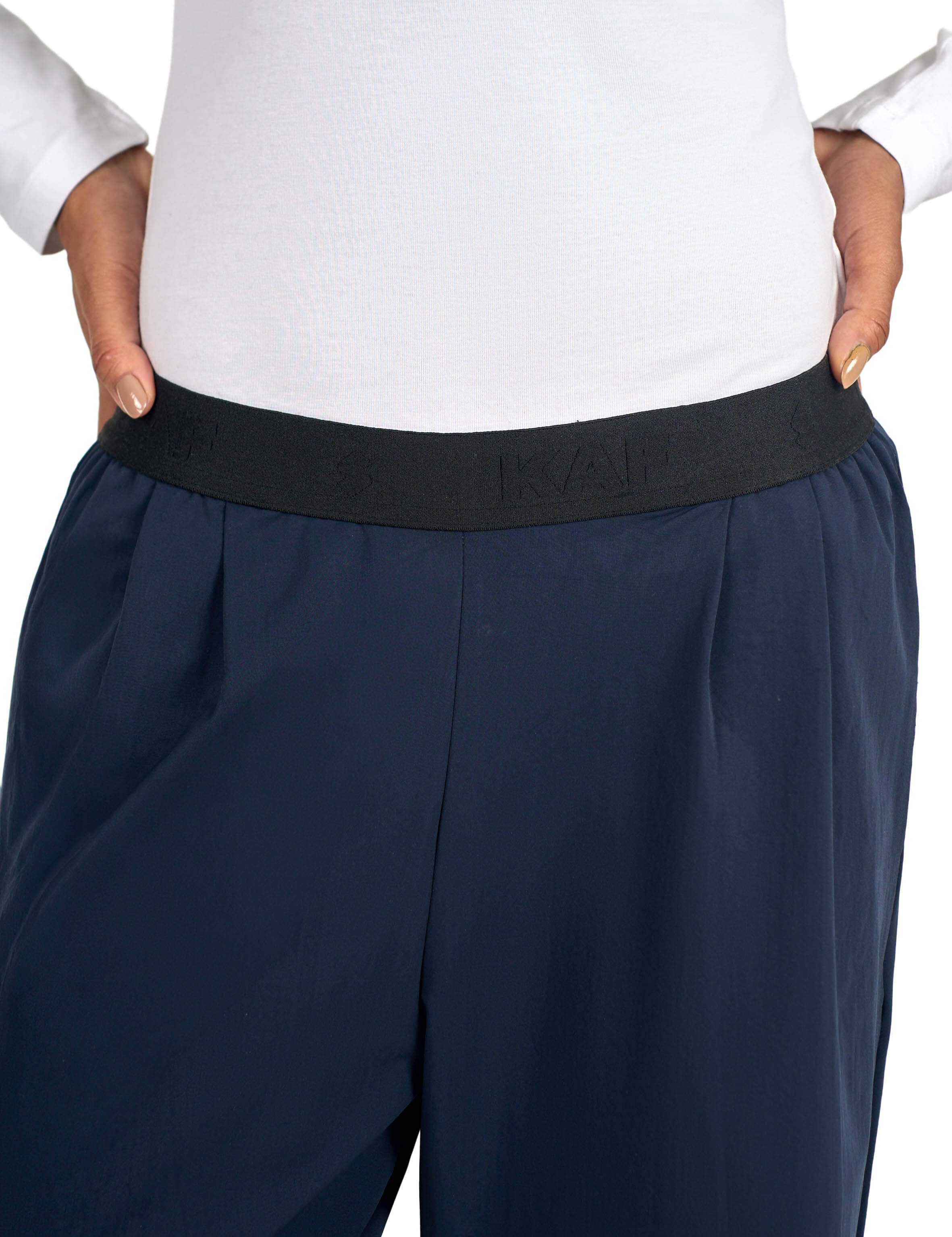 Women Straight-Leg Nylon Sports Lifestyle Navy Blue Pants by KAF Egypt