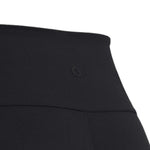 Black sports activewear buttery-soft flared pants by KAF on a white background with 'LUXE' branding.