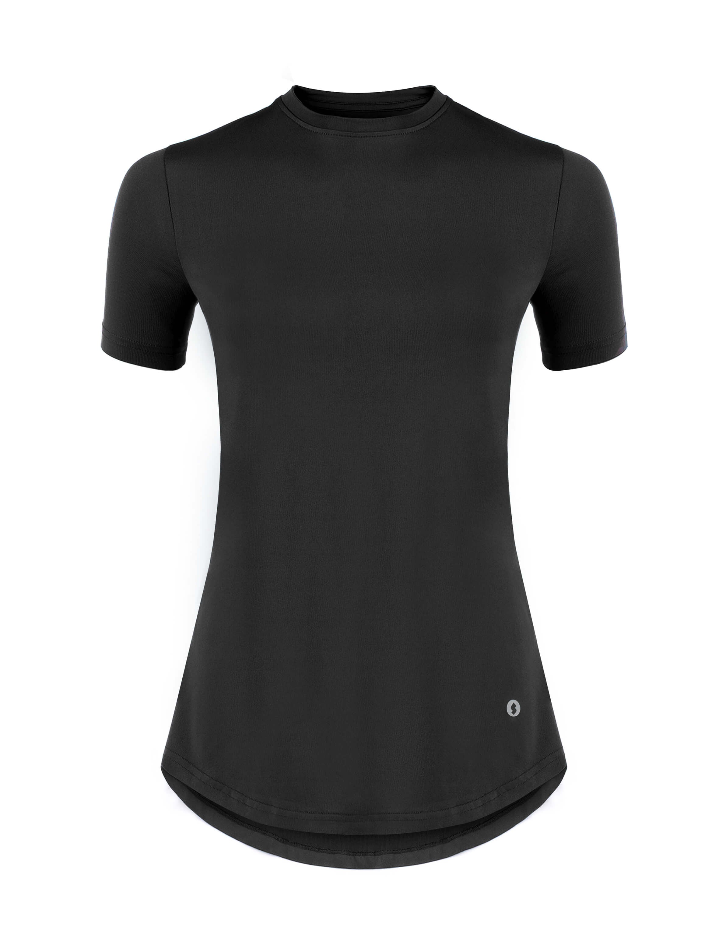 Women Black sports t-shirt