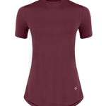 Women Burgundy sports t-shirt