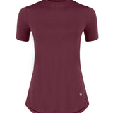 Women Burgundy sports t-shirt