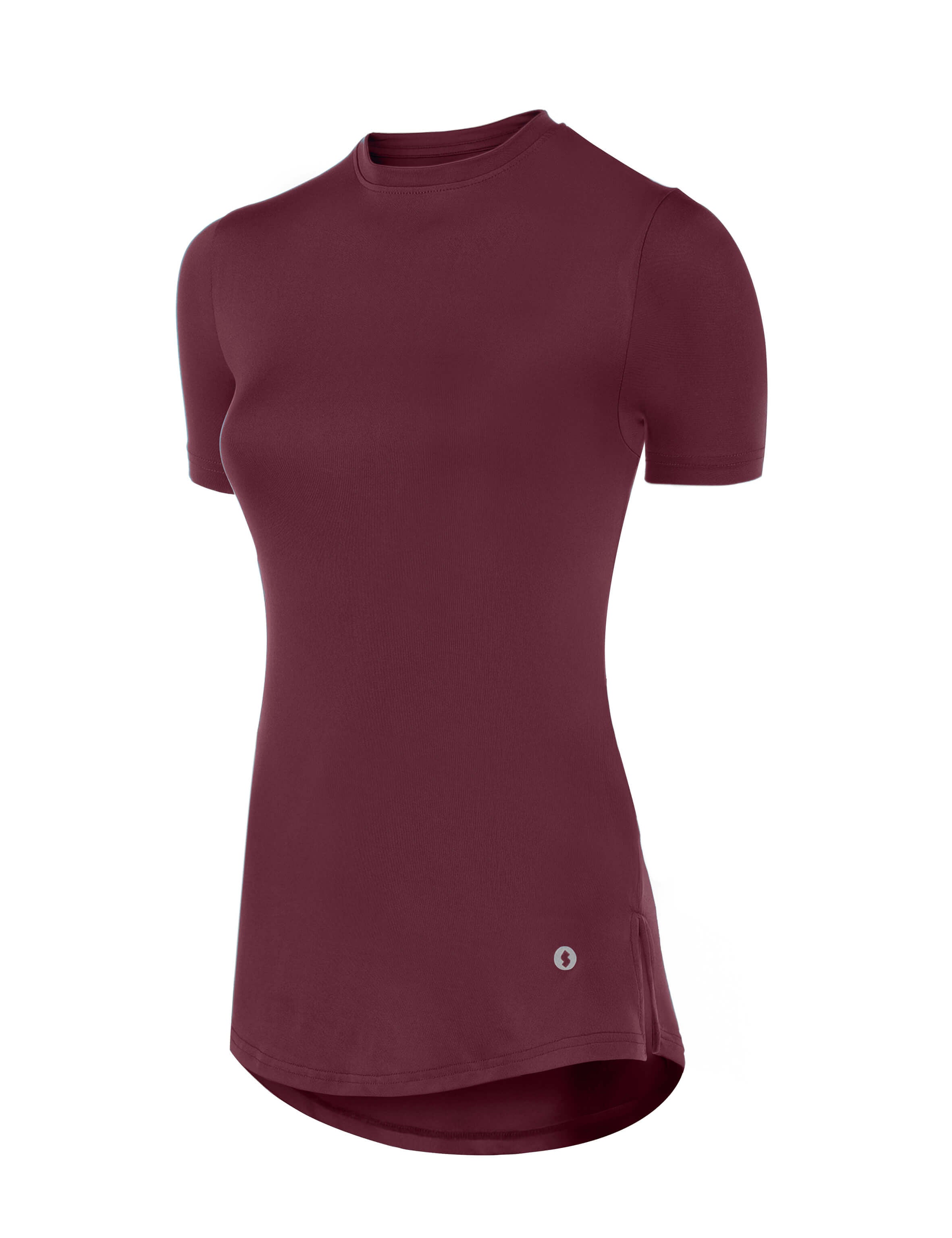 Women Burgundy sports t-shirt