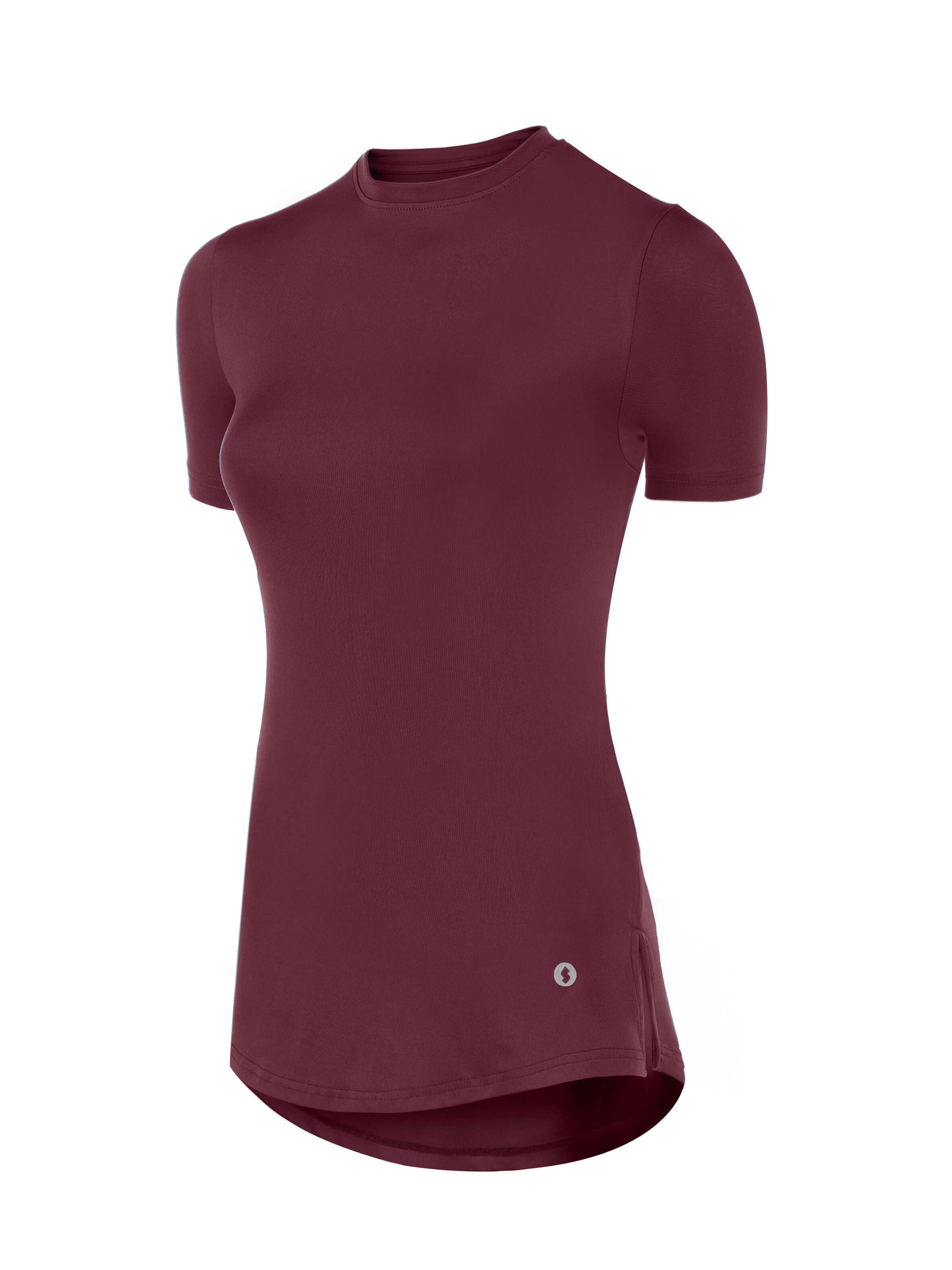 Women Burgundy sports t-shirt