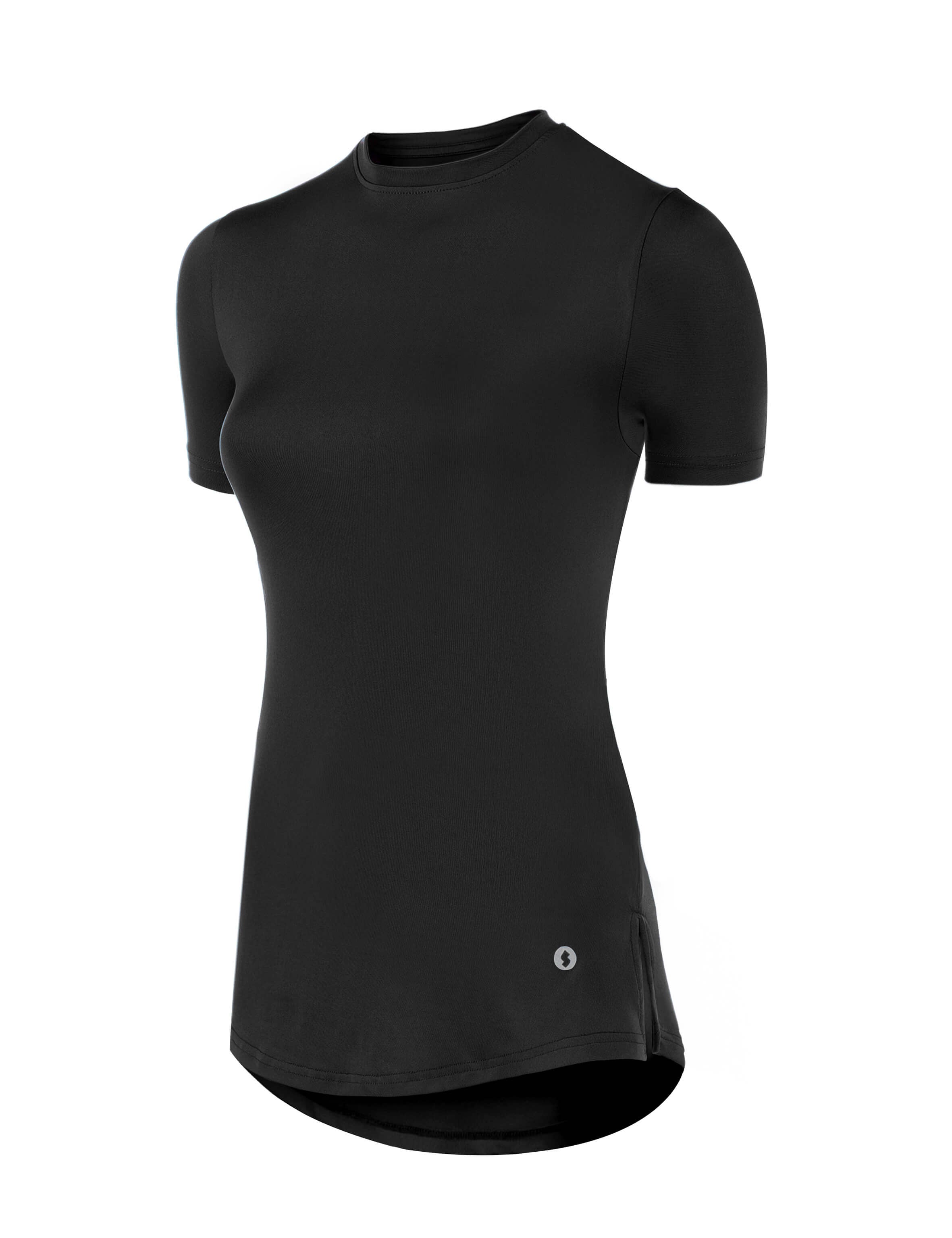 Women Black sports t-shirt