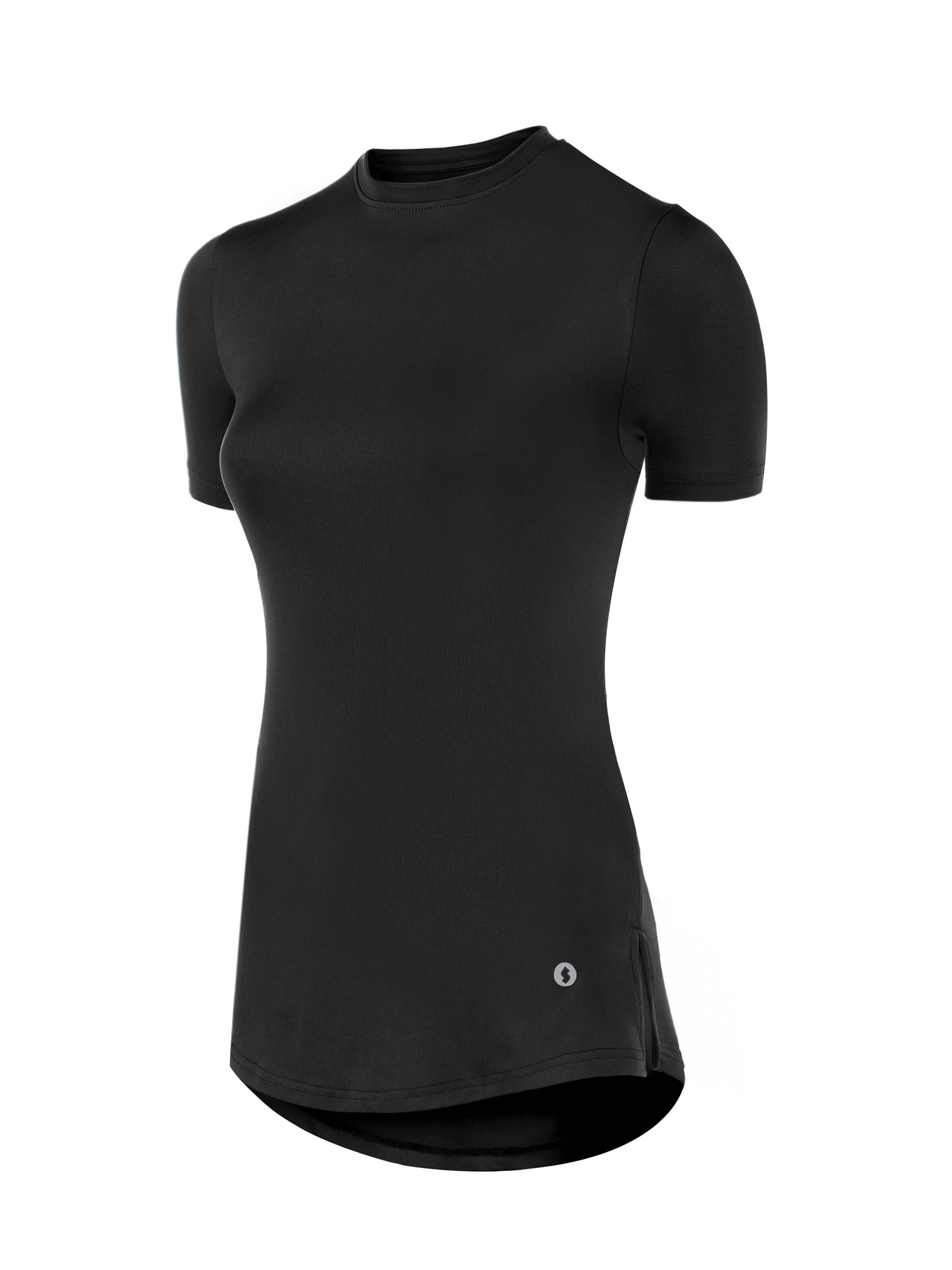 Women Black sports t-shirt