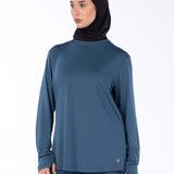 TAQA Long-Sleeve Hi-Dri Sports Top - Ocean Teal