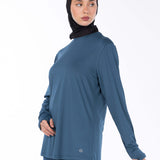 TAQA Long-Sleeve Hi-Dri Sports Top - Ocean Teal