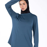 TAQA Long-Sleeve Hi-Dri Sports Top - Ocean Teal