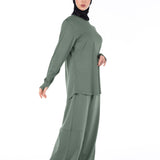 TAQA Long-Sleeve Hi-Dri Sports Top - Dusty Sage