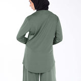 TAQA Long-Sleeve Hi-Dri Sports Top - Dusty Sage