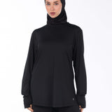 TAQA Long-Sleeve Hi-Dri Sports Top - Black