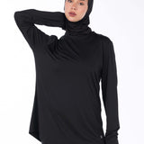 TAQA Long-Sleeve Hi-Dri Sports Top - Black