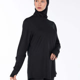 TAQA Long-Sleeve Hi-Dri Sports Top - Black