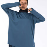RAHA Long-Sleeve HI-Dri Sports Loose Top - Ocean Teal