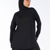 RAHA Long-Sleeve HI-Dri Sports Loose Top - Black