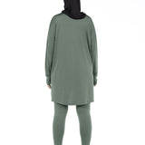 RAHA Long-Sleeve HI-Dri Sports Loose Top - Dusty Sage