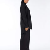RAHA Long-Sleeve HI-Dri Sports Loose Top - Black