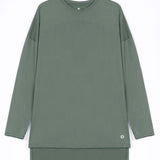 RAHA Long-Sleeve HI-Dri Sports Loose Top - Dusty Sage