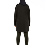 WOMEN BROWN MODEST LONG-SLEEVE SPORTS GYM HIJABI  TOP