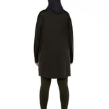 WOMEN BROWN MODEST LONG-SLEEVE SPORTS GYM HIJABI  TOP