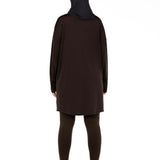 WOMEN BROWN MODEST LONG-SLEEVE SPORTS GYM HIJABI  TOP