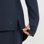 Women navy long-sleeve modest sports activewear top by KAF