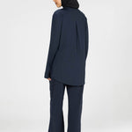 Women navy long-sleeve modest sports activewear top by KAF