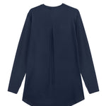 Women navy long-sleeve modest sports activewear top by KAF