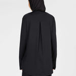 Women black long-sleeve modest sports activewear top by KAF
