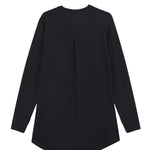 Black long-sleeve modest sports activewear top by KAF