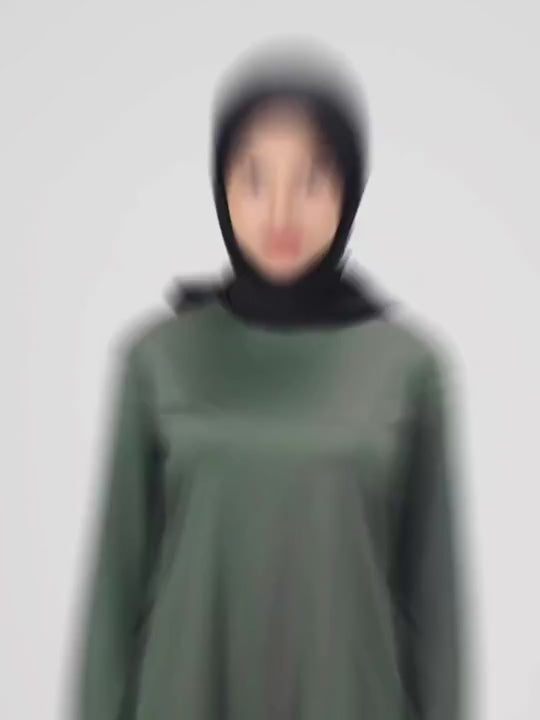 Sports Tie-Back premium Nylon Hijab